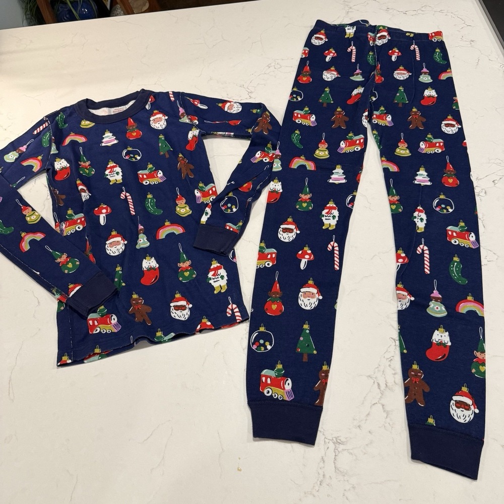 Christmas Lights Pajama Set Youth 14‎ Blue Vintage
